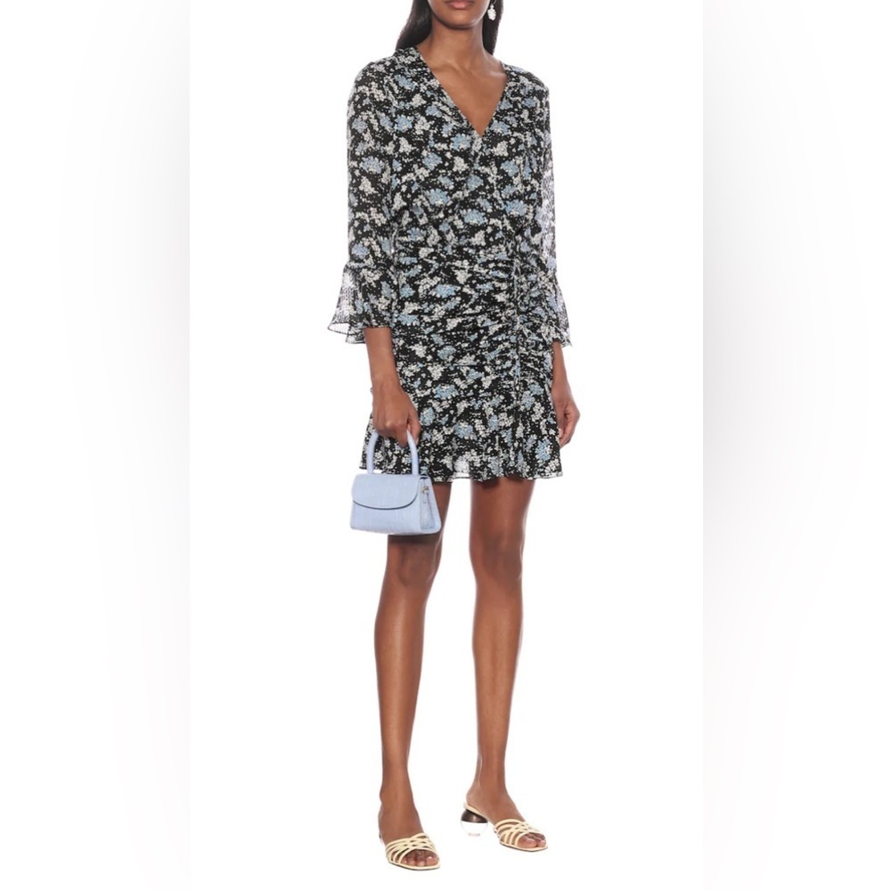 Veronica Beard Sean floral jacquard silk Mini Dress, Size 6